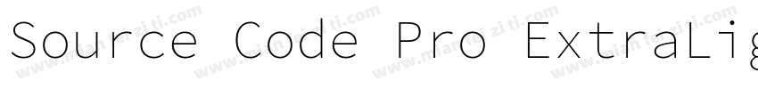 Source Code Pro ExtraLightIt字体转换